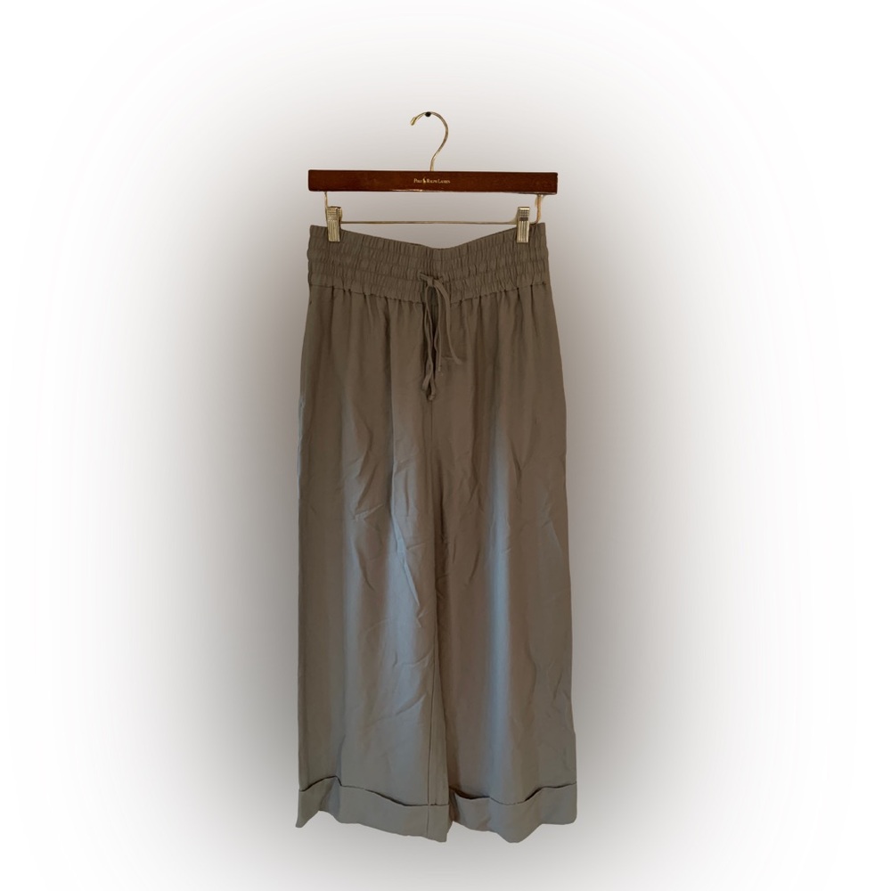 Casual Gray Wide-Leg Pants